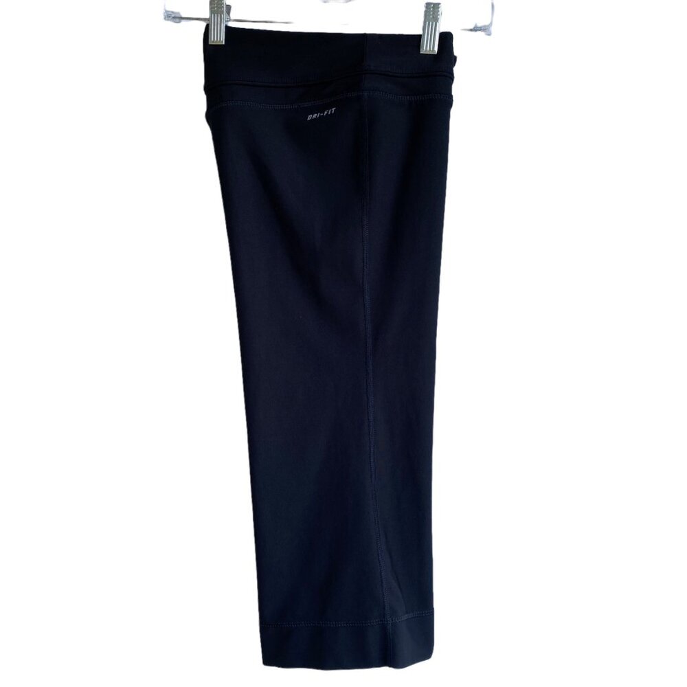 Nike Pro Dri Fit BE STRONG Womens Size XS Leggings Capri Pants Black Running - Picture 4 of 10